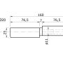 pant dvoudílný 160 x 20 mm s ložiskem, pozinkovaný trn