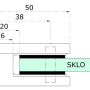 svorka skla 4100, nerez, barva černá PVD